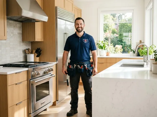 Appliance Repair Hero technician after an appliance repair in a Georgia home